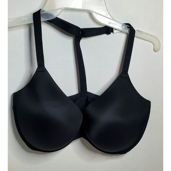 Victoria’s Secret Pink Push-Up Bra 38DDD Front Close T-Shirt Style NWT Black - Picture 1 of 11